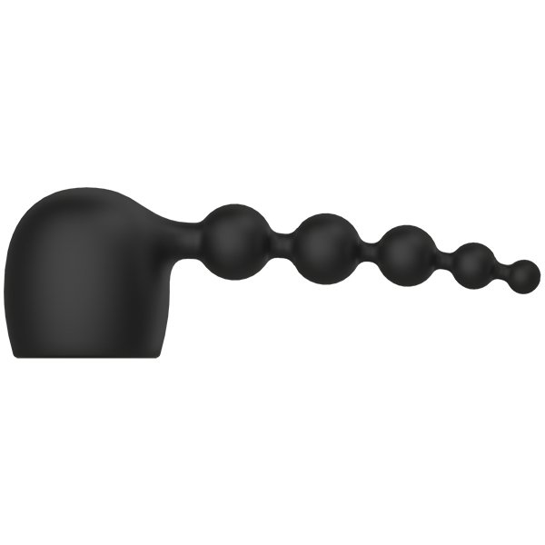 Kink Silicone Wand Anal Beads Attch. - Black