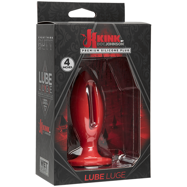 Kink Wet Works 4 inch Silicone Lube Luge Plug - Red