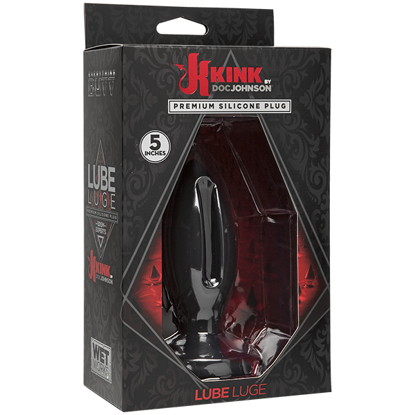 Kink Wet Works 5 inch Silicone Lube Luge Plug - Black