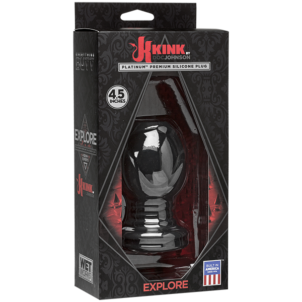 Kink Wet Works Explore Platinum Premium Silicone Plug 4.5 inch Black