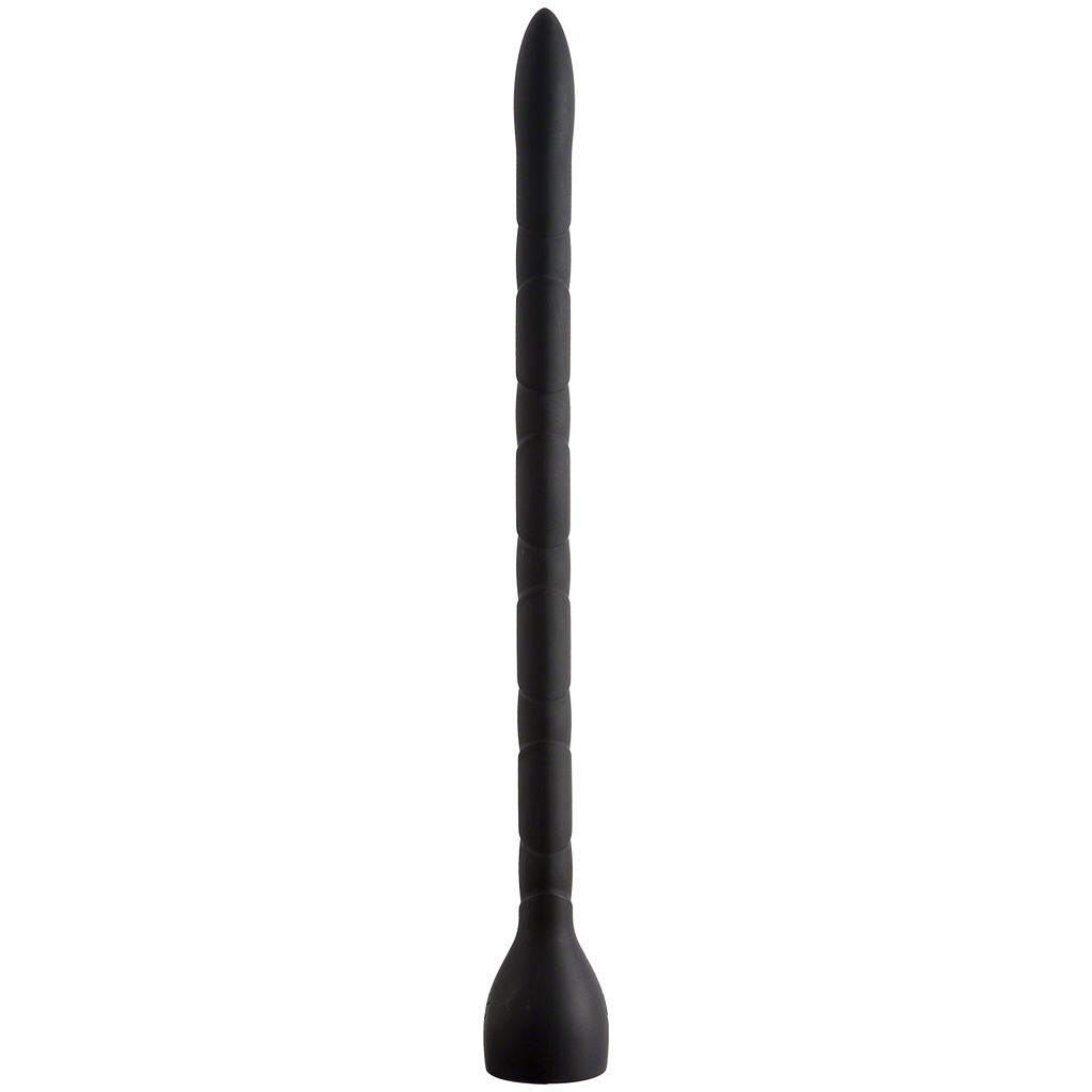 Kink In Deep Silicone Anal Snake - Black