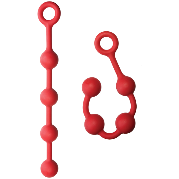 Kink Smooth Silicone Anal Balls 13in Red