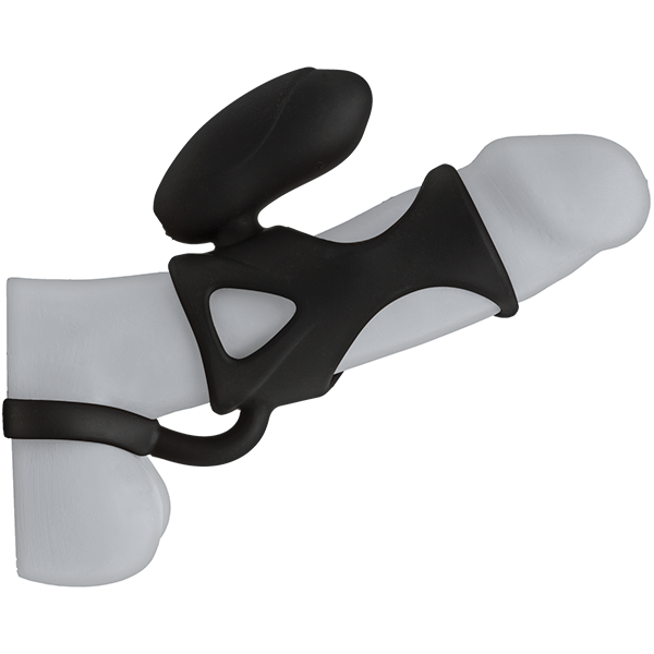 Kink Vibrating Silicone Cock Cage w/Ball Strap