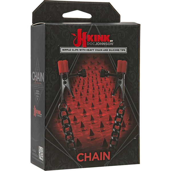 Kink Silicone Nipple Alligator Clamps w/Heavy Chain