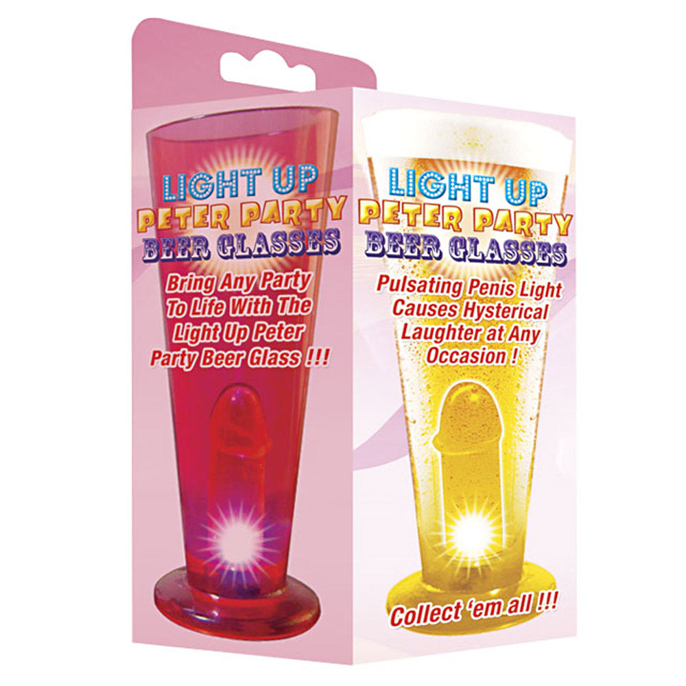 Party Pecker Light Up Beer Glass (Purple