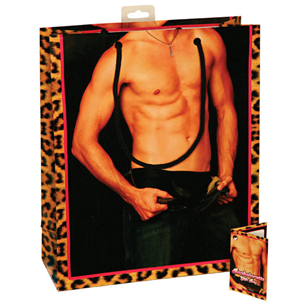 Bachelorette Leopard Hunk Gift Bag