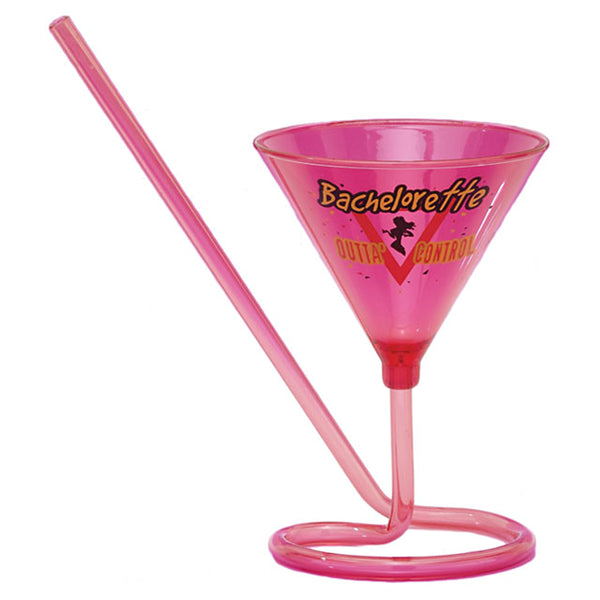 Bachelortte Martini Glass with Straw