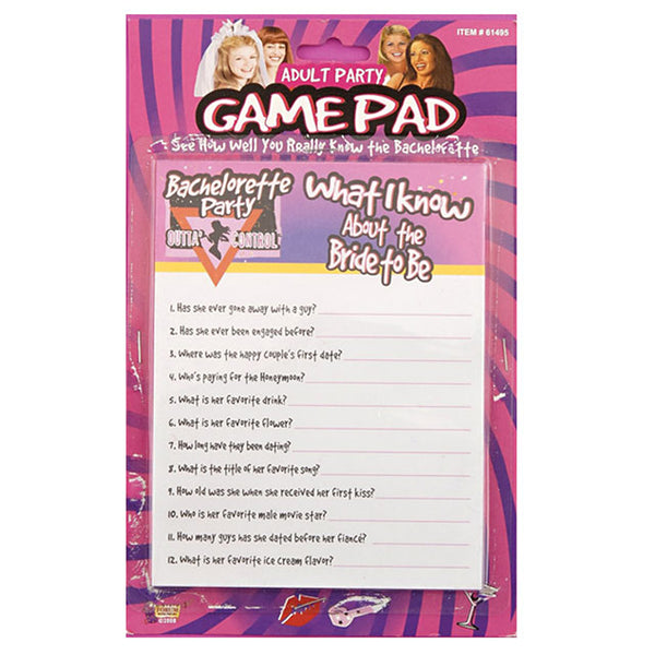 Bachelorette Know The Bride Game