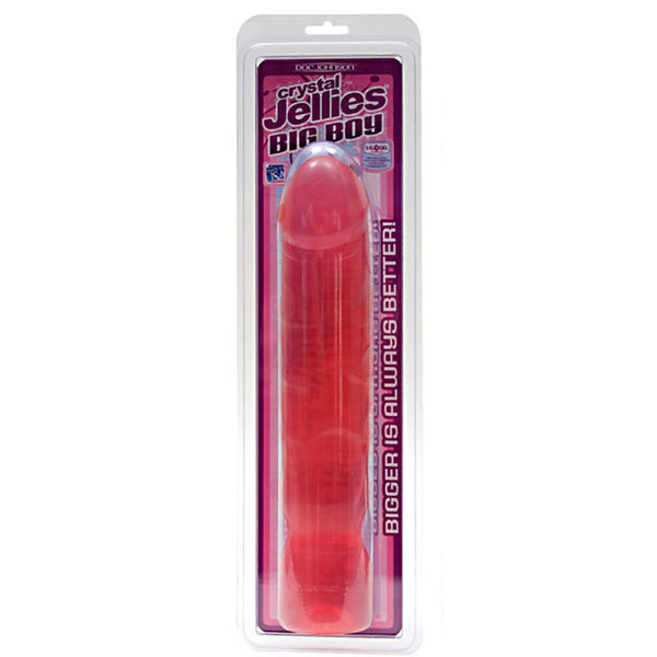 Doc Johnson Crystal Jellies Big Boy Pink 12in