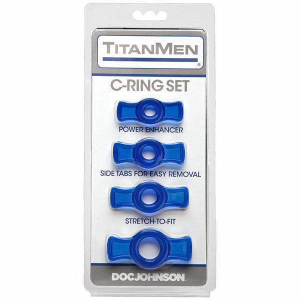 Titanmen Tools Cock Ring Set - Blue