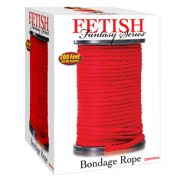 Fetish Fantasy Series Bondage Rope - 200 ft Red