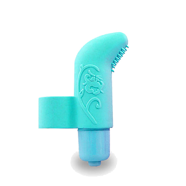 Blush Silicone Finger Vibe 7X Waterproof Blue