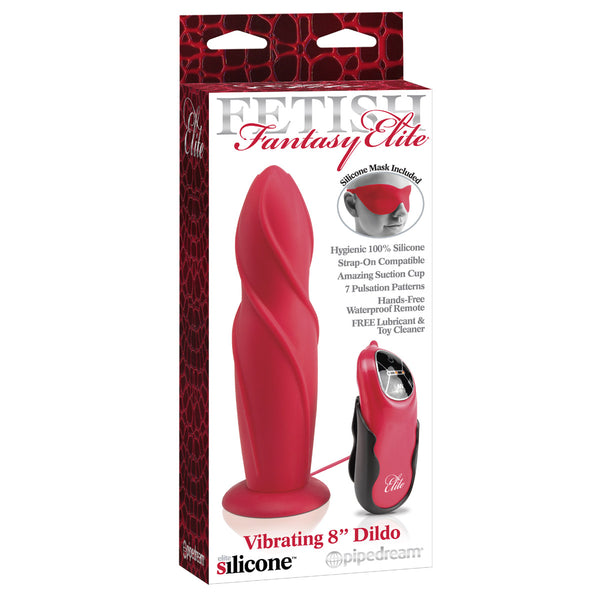 Fetish Fantasy Elite Vibrating 8 inch Dildo Red