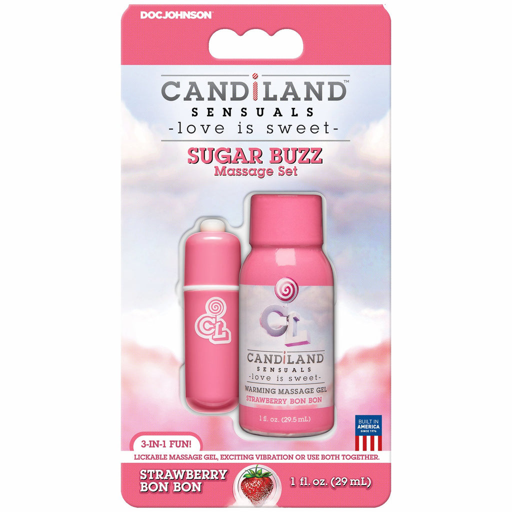Candiland Sugar Buzz Massager Set - Strawberry Bon Bon