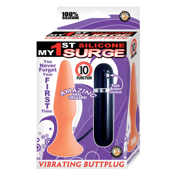 My 1st Silicone Surge Vib Buttplug Flesh