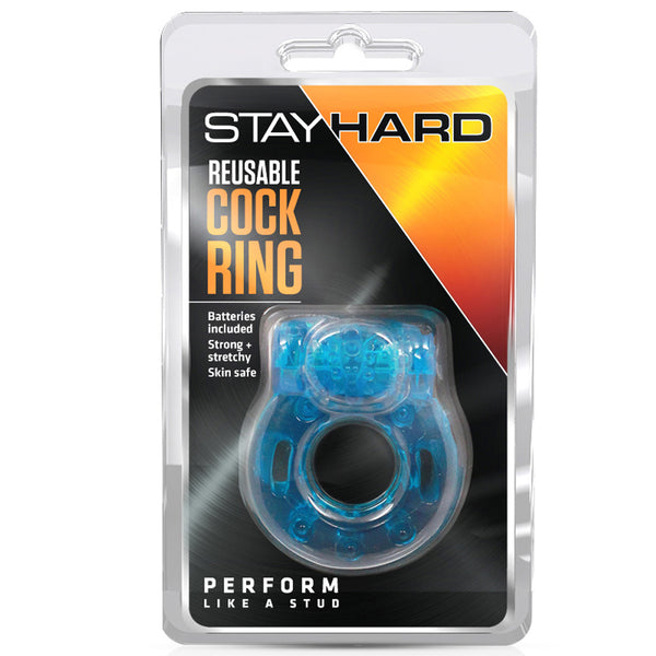 Vibrating Cockring Blue Reusable