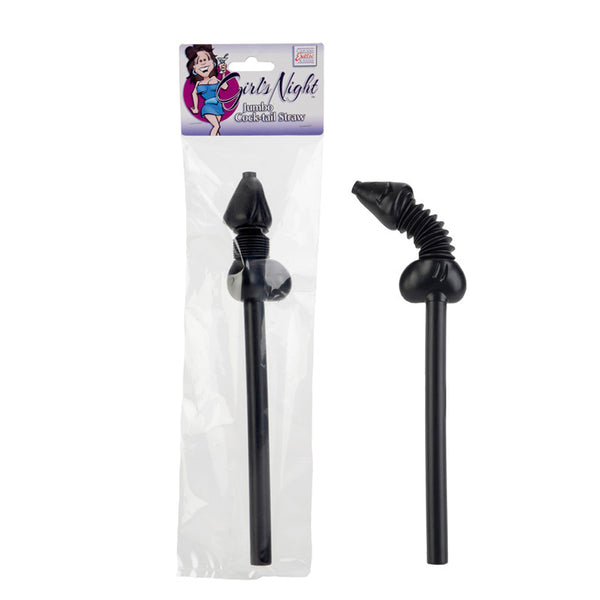 California Exotic Girl's Night Jumbo Cock-Tail Straw - Black