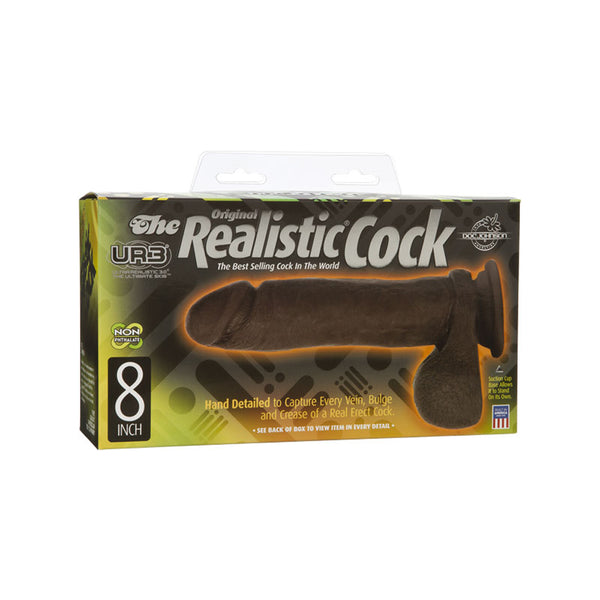 Doc Johnson Realistic Cock - UR3 - 8in Black