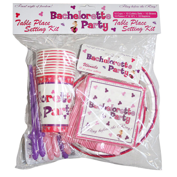 Bachelorette Party Table Place Set Kit.