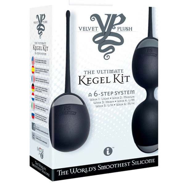 Velvet Plush Kegel Trainer Kit Black