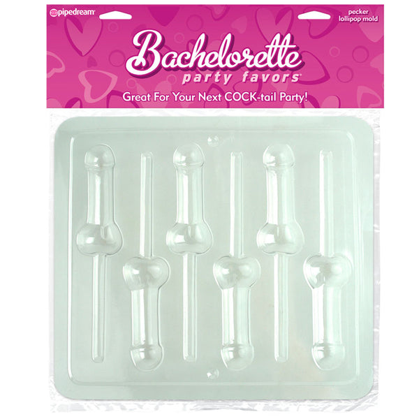 Pipe Dreams Bachelorette Party Favors Pecker Lollipop Mold - (PACK OF 2)