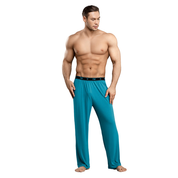 Male Power Bamboo Lounge Pant Teal Large
