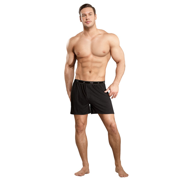 Male Power Bamboo Boxer Black Med