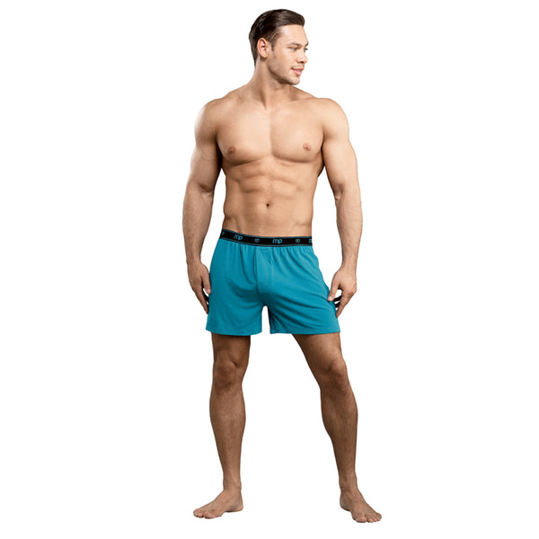 Male Power Bamboo Boxer Teal XL