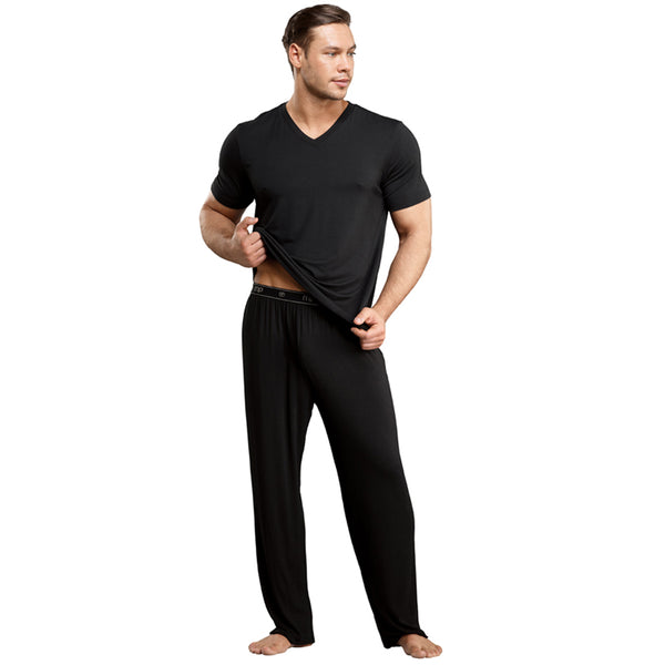 Male Power Bamboo Tee Shirt Black Large