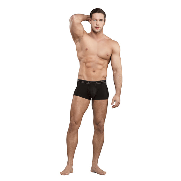 Male Power Bamboo Pouch Enhancer Mini Short Black XL (Extra Large)