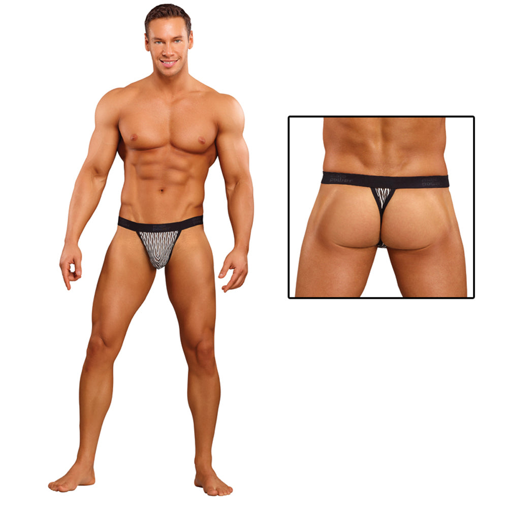 Male Power Wave Micro Thong Black Med