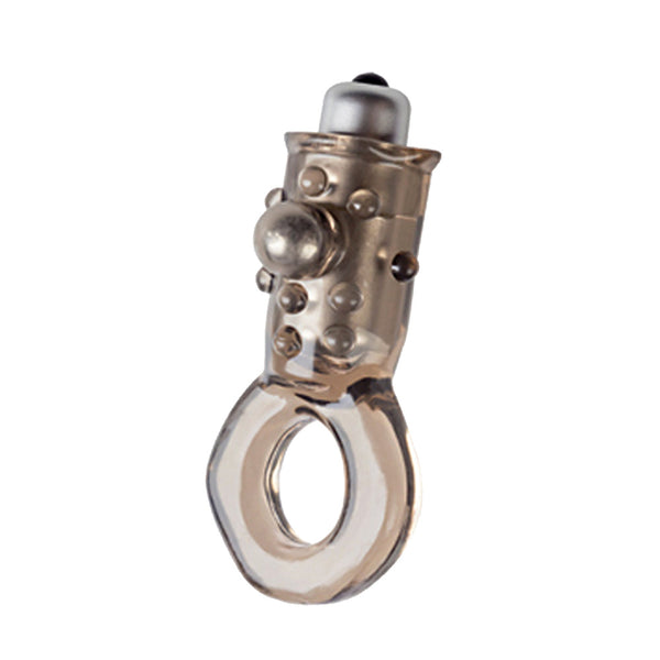 California Exotic Up! Hook It Up!  Top Loading Beaded Ring - Smoke