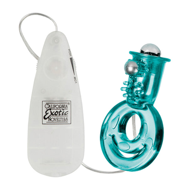 California Exotic Up! Hook It Up!  Top Loading Beaded Dual Ring - Teal