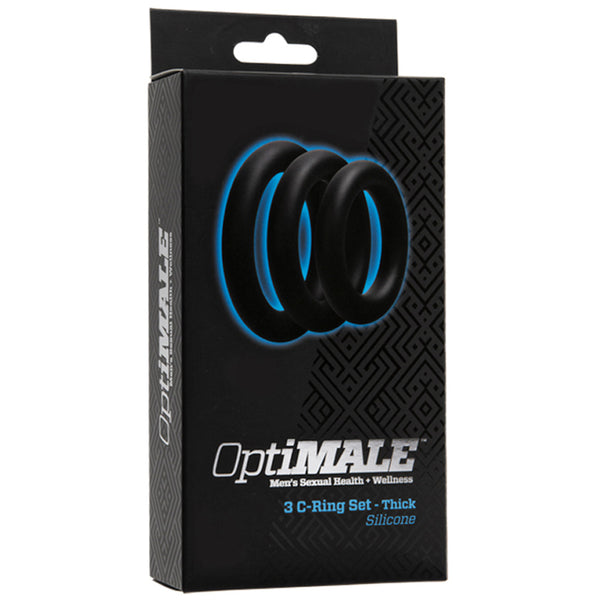 Doc Johnson OptiMALE 3 C-Ring Set Thin Black