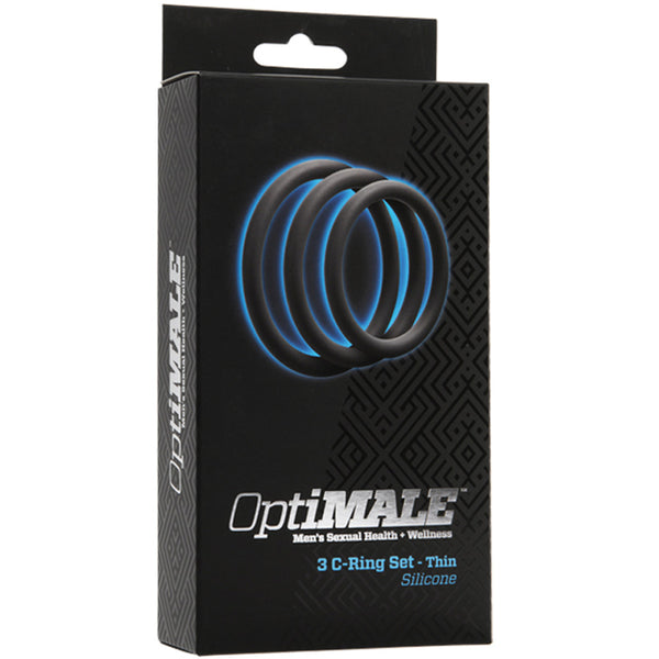 Doc Johnson OptiMALE 3 C-Ring Set Thin Slate