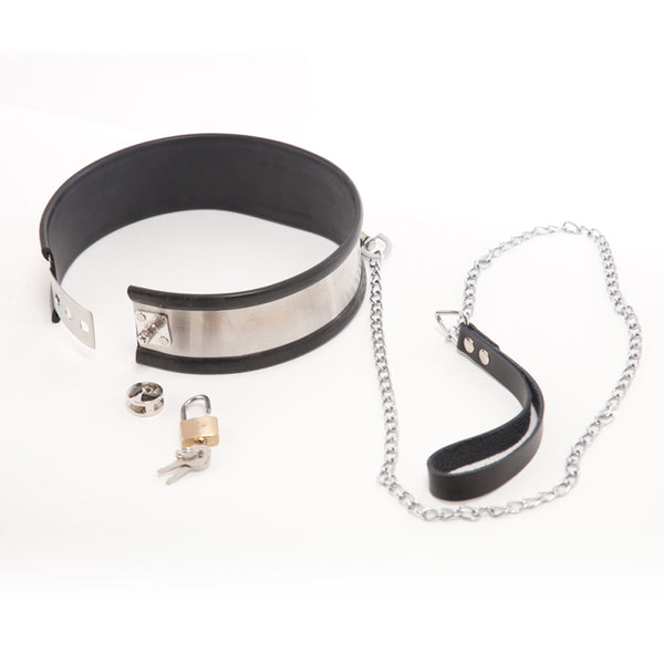 Rapture Steel Band Collar with Leash Small