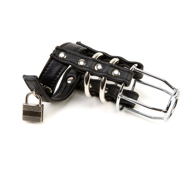 Rapture Novelties Leather Cock and Ball Cage Bondage