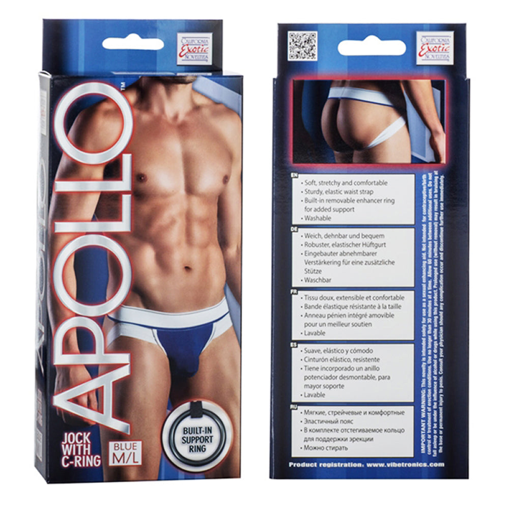 California Exotic Apollo Jock with C-Ring - M/L - Blue