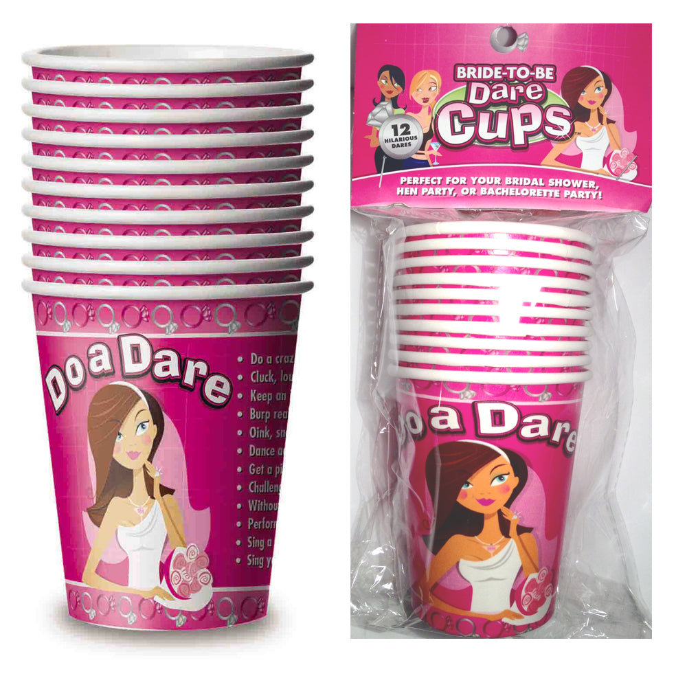 Bride To Be Dare Cups Pack of 12-Cups