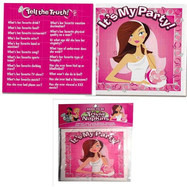 Bride To Be Trivia Napkins