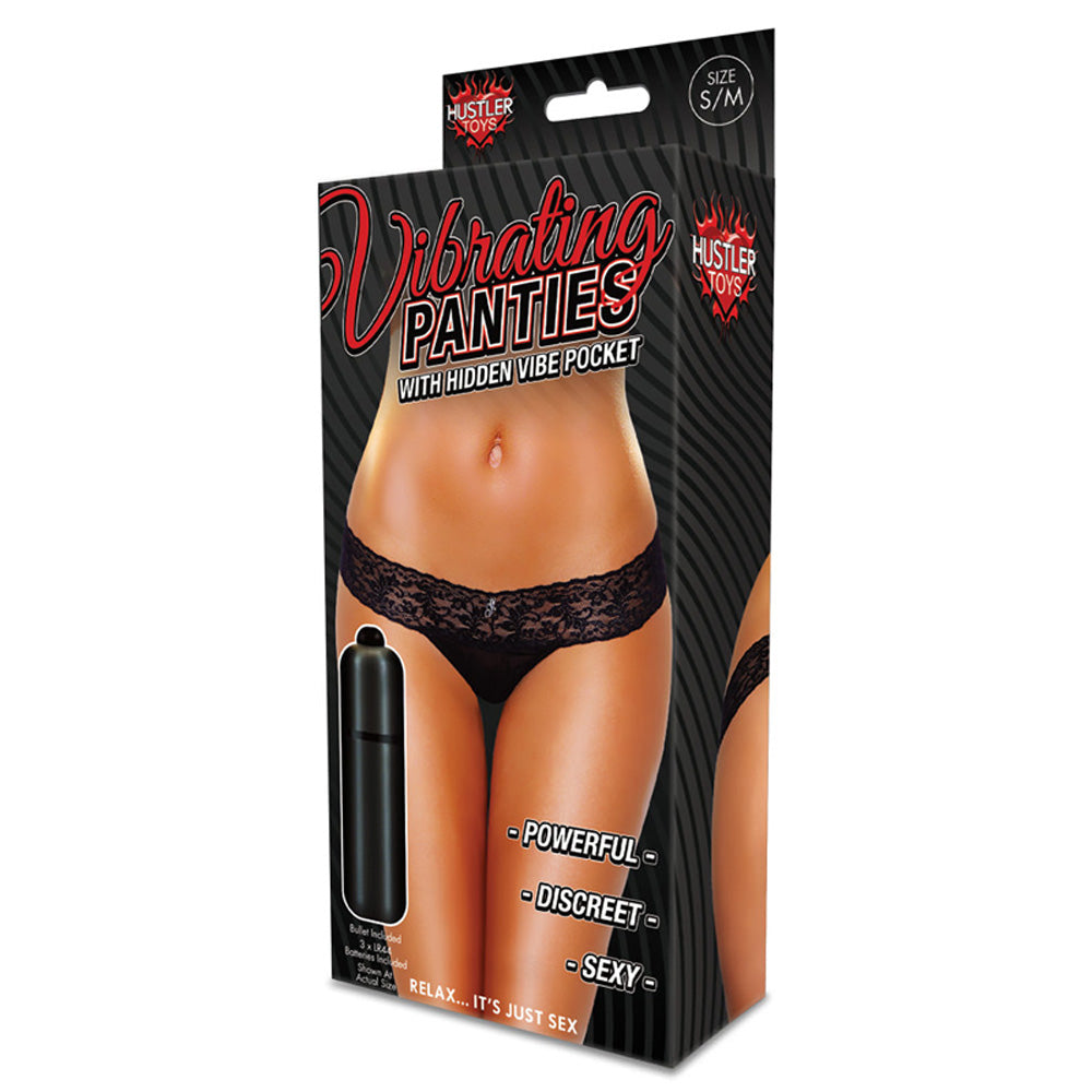 Hustler Vib Lace Thong Black S/M My Sensual Secrets Hustler Vib Lace Thong Black S/M My Sensual Secrets