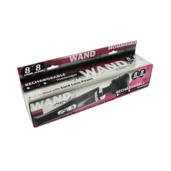 Wand Essentials Rechargeable 8 Speed Wand Massager Black