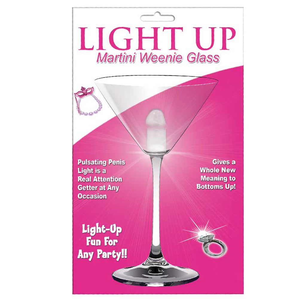 Light Up Martini Weenie Glass-Clear