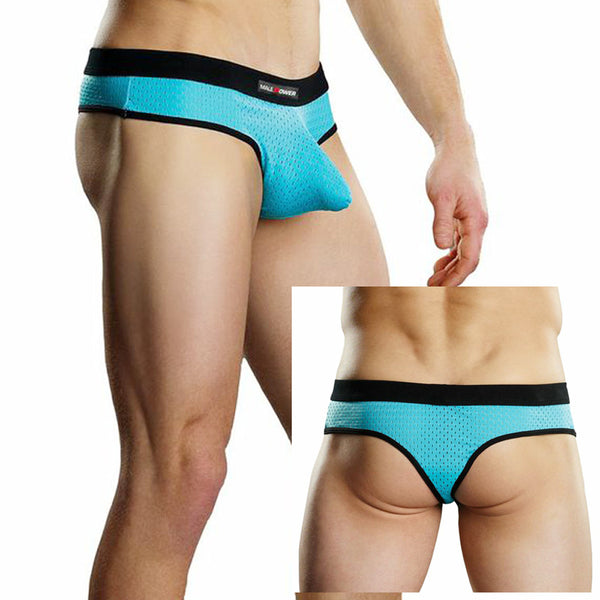 Male Power Athletic Mesh Sport Thong Turq XL