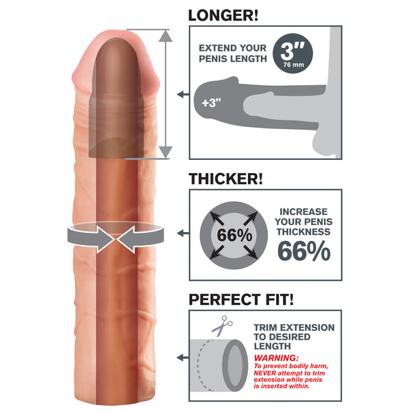 PipeDream Fantasy X-tensions Mega 3 Inch Extension