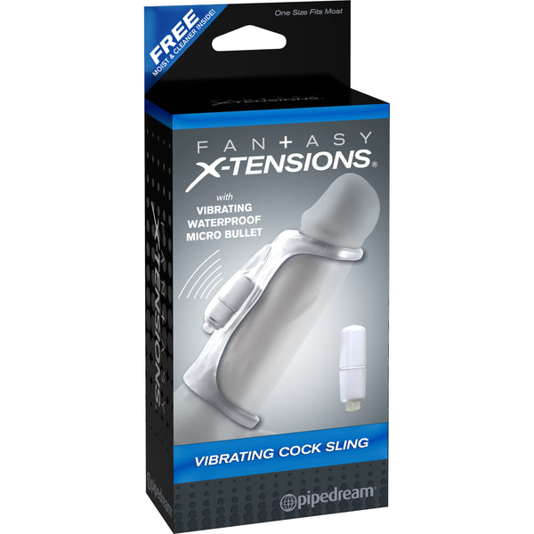 PipeDream Fantasy X-tensions Vibrating Cock Sling Clear