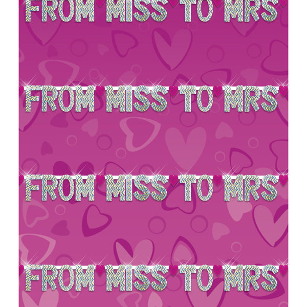 Pipe Dreams Bachelorette Party Favors "From Miss to Mrs" Party Banner