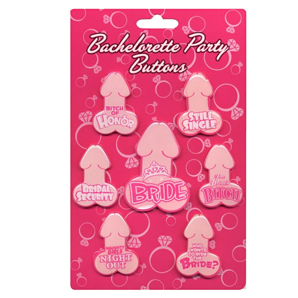 Bachelorette Penis Shaped Button Set