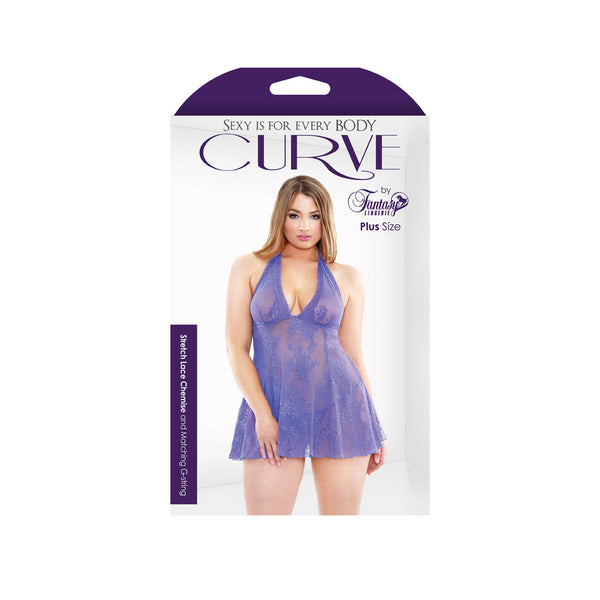 Curve Stretch Lace Chemise & G-string Peri 3X/4X