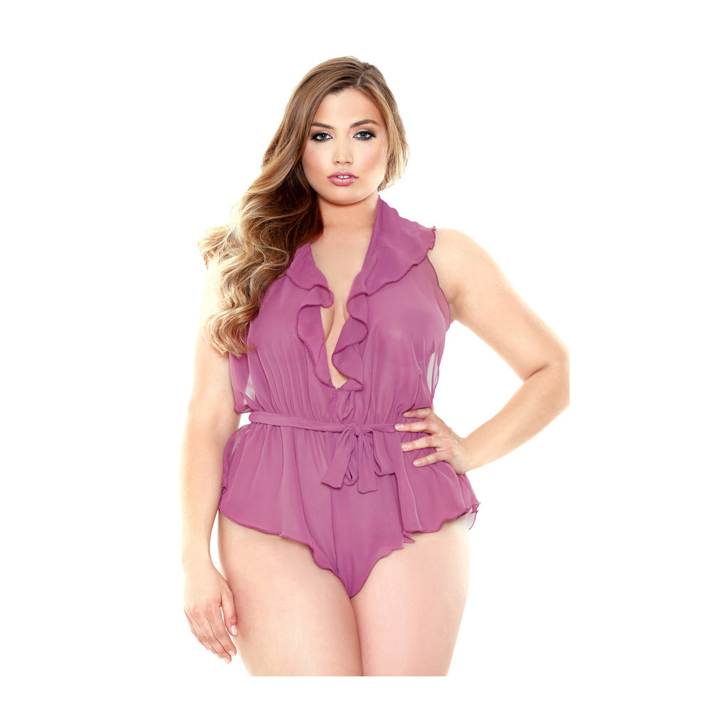 Curve Halter Neck Romper Orchid 3X/4X